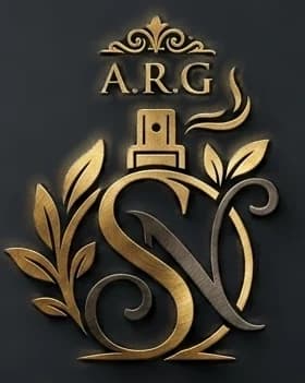 The gold A.R.G SCENTNOTE brand emblem